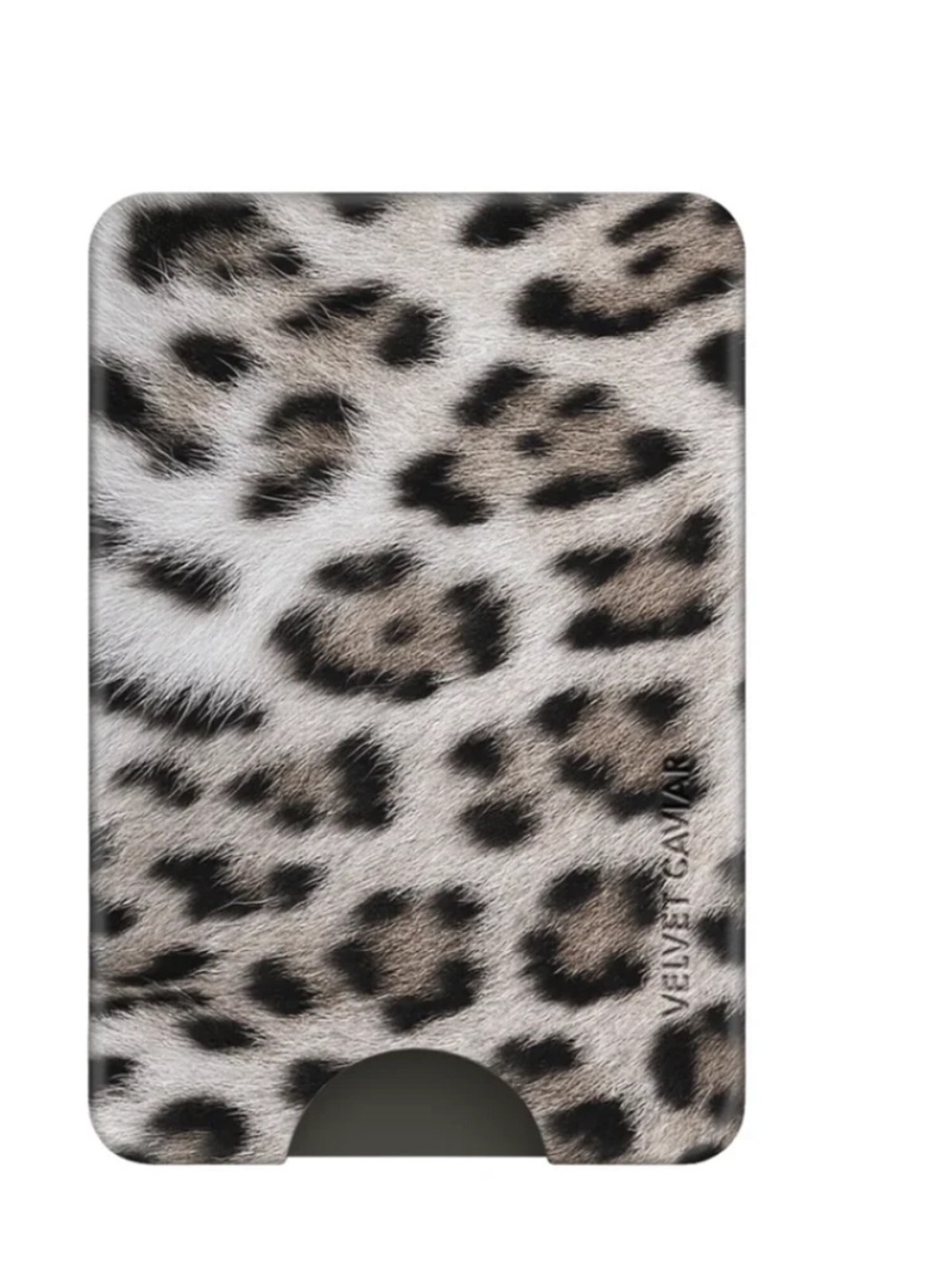 Arctic leopard MagSafe wallet velvet caviar